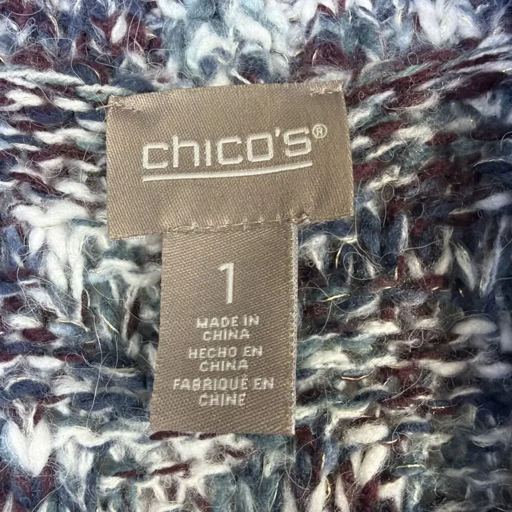 Chico's 1 Women's medium 10 Cardigan vest Sweaters Sleeveless Tops bohemian - Picture 7 of 12